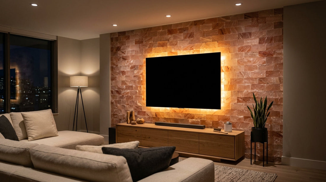 Salt Tile Wall Behind TV Ideas 