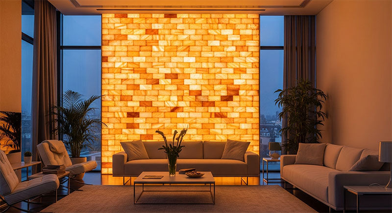 Design Custom Walls with Himalayan Salt Bricks and Tiles