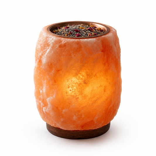 Himalayan Aroma Salt Lamp (9–11 lbs) – Salt Lamp Diffuser & Pink Salt Bowl