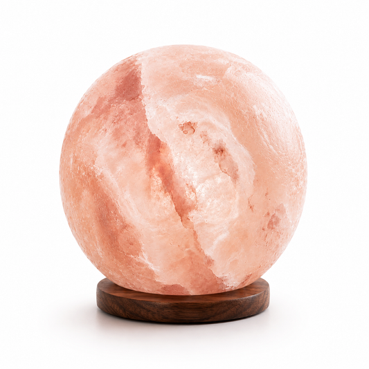 Globe Himalayan Salt Lamp 11–14 lbs  | Large Round Pink Salt Crystal Lamp