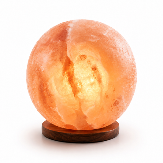 Globe Himalayan Salt Lamp 4–6 lbs | Round Pink Salt Crystal Ball Lamp