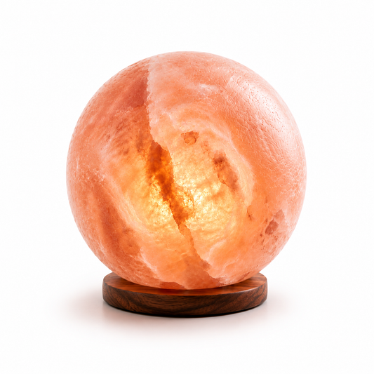 Globe Himalayan Salt Lamp 7–9 lbs – Round Pink Salt Crystal Lamp