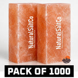 Two blocks of Natural SaltCo Himalayan salt on a white background with text indicating a pack of 1000.