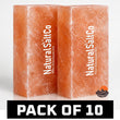 Two blocks of Himalayan salt with 'Natural Salt Co' branding on a white background.