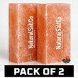 Two blocks of Natural SaltCo Himalayan salt on a white background with 'Pack of 2' text below.