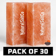Two blocks of Natural SaltCo Himalayan salt on a white background with 'Pack of 30' text.