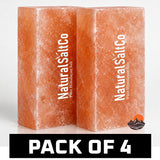 Two blocks of Himalayan salt with 'Natural Salt Co' branding on a white background.