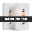 Two packages of SaltCo salt with a text overlay indicating 'Pack of 150' on a white background.