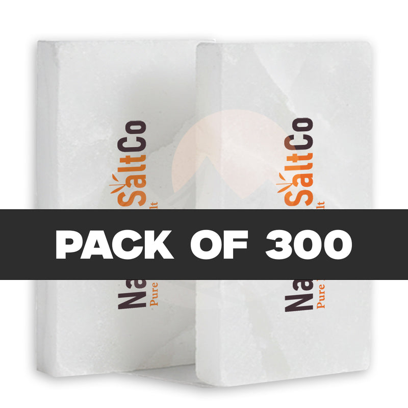 Two packages of SaltCo salt with a 'Pack of 300' text overlay on a white background.