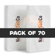 Two packages of SaltCo with a text overlay indicating 'Pack of 70' on a white background.