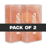 Two pink salt bars with 'N'SaltCo' branding on a white background, labeled as a 'Pack of 2'.