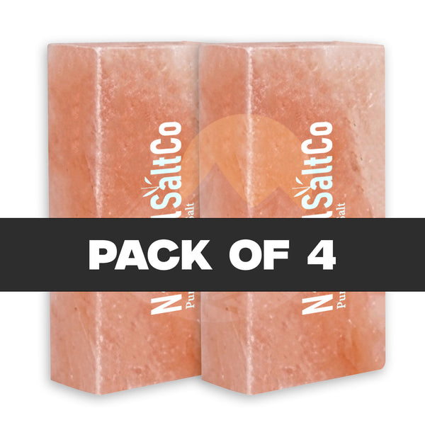 Four pink salt bars with 'N'SaltCo' branding on a white background