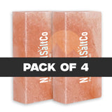 Four pink salt bars with 'N'SaltCo' branding on a white background