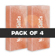 Four pink SaltCo soap bars on a white background with 'Pack of 4' text.