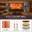 Pink Salt Wall 4×3 ft – 12 Sq Ft Himalayan Salt Brick Pack with LED Lights & Adhesive