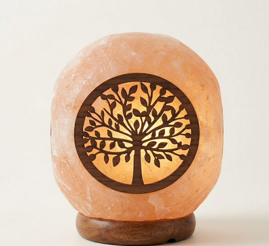 Wooden Artwork Lamp – Tree Shape Decorative Ambient Light | NaturalSaltCo