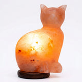Cat Shape Upright Himalayan Salt Lamp (4–6kg) – Decorative 9 Inch Warm Glow Lamp | NaturalSaltCo