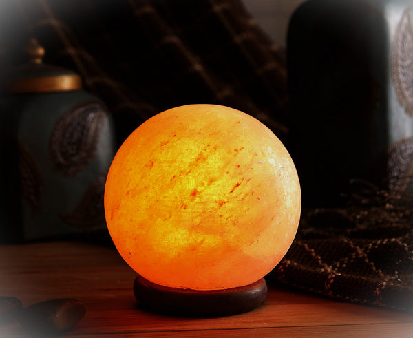 Globe Shape Himalayan Salt Lamp (4–6kg) – Decorative Natural Glow | NaturalSaltCo