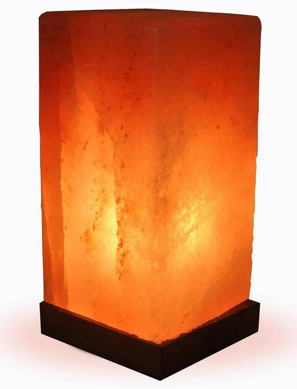 Rectangle Shape Himalayan Pink Salt Lamp (6–8 Inch) – Natural Warm Glow | NaturalSaltCo