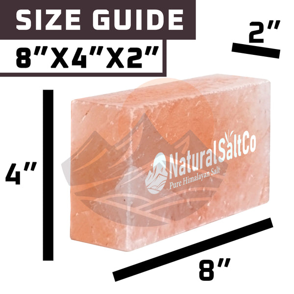 Himalayan Pink Salt Brick 8" x 4" x 2" - Single Brick