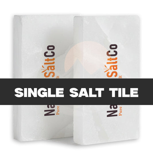 Himalayan White Salt Tile 8" x 4" x 1" - Single Tile